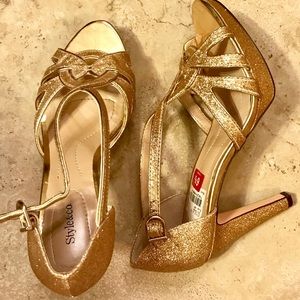 Gold Strappy Heels